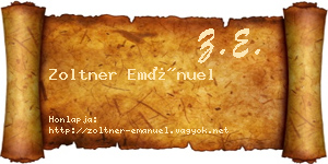Zoltner Emánuel névjegykártya